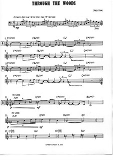 Through The Woods: Treble clef version by Jared Plane