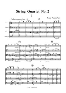 String Quartet No.2a: Партитура by Nancy Van de Vate