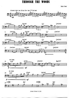 Through The Woods: Bass clef version by Jared Plane