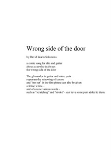 Wrong side of the door, alto and guitar: Wrong side of the door, alto and guitar by Дэвид Соломонс