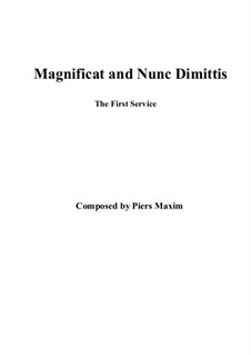 Magnificat from The First Service: Magnificat from The First Service by Piers Maxim