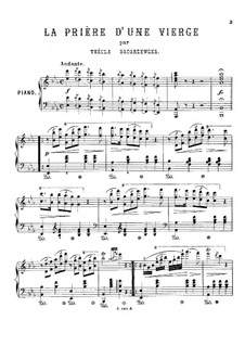 Молитва девы: Для фортепиано by Тэкля Бондажевска-Барановска