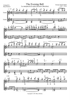 The Evening Bell: For classical guitar duet by Энрике Гранадос
