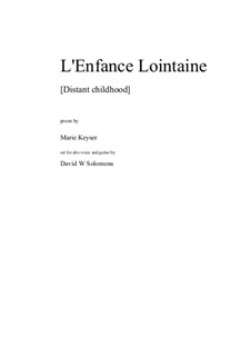 L'enfance lointaine (Distant childhood - Nous n'irons plus au bois) – alto and guitar: L'enfance lointaine (Distant childhood - Nous n'irons plus au bois) – alto and guitar by Дэвид Соломонс