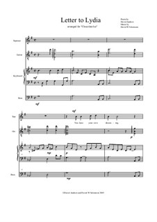 Letter to Lydia: For soprano, bass, electric guitar, keyboard by Дэвид Соломонс