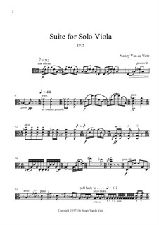 Suite: For solo viola by Nancy Van de Vate