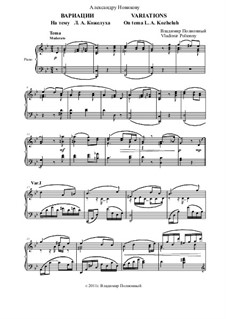Вариации на тему Л.А. Кожелуха для фортепиано: Вариации на тему Л.А. Кожелуха для фортепиано by Владимир Полионный