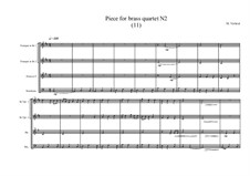 Piece for brass quartet No.2 (11), MVWV 106: Piece for brass quartet No.2 (11) by Maurice Verheul