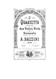 Струнный квартет No.5 до минор, Op.80: Партии by Антонио Бадзини