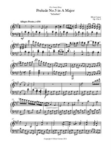 Prelude No.5 in A major, Op.3 No.5: Prelude No.5 in A major by Elliot Corner