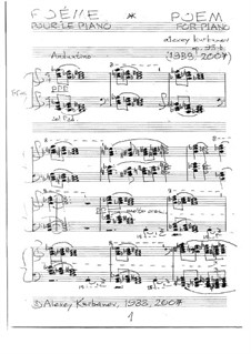 Poéme pour piano, Op.95-b: Poéme pour piano by Alexey Kurbanov