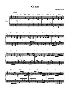 Piano version: Short version by Иоганн Пахельбель