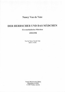 Der Herrscher und das Mädchen: Partitur by Nancy Van de Vate