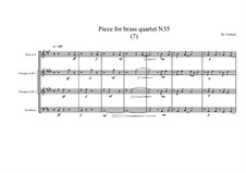 Piece for brass quartet No.35 (7), MVWV 139: Piece for brass quartet No.35 (7) by Maurice Verheul