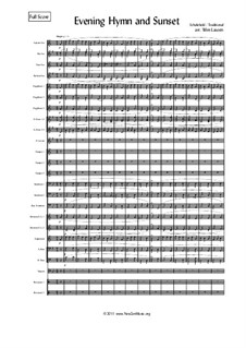 Evening Hymn and Sunset: For brass band by Клемент Коттерил, Unknown (works before 1850)