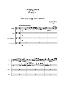 String Quartet in G major, CS060: String Quartet in G major by Santino Cara