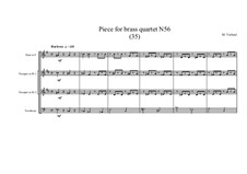 Piece for brass quartet No.56 (35), MVWV 159: Piece for brass quartet No.56 (35) by Maurice Verheul