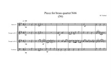 Piece for brass quartet No.66 (56), MVWV 169: Piece for brass quartet No.66 (56) by Maurice Verheul