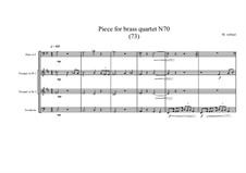 Piece for brass quartet No.70 (73), MVWV 173: Piece for brass quartet No.70 (73) by Maurice Verheul