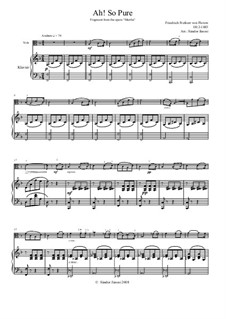 Марта, или Ричмондская ярмарка: Ah! So pure, for viola and piano by Фридрих фон Флотов