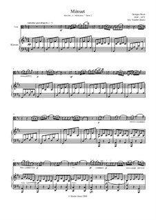 Сюита II: Менуэт, для альта и фортепиано by Жорж Бизе