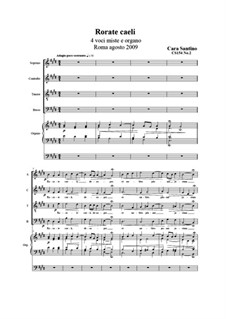Rorate caeli: SATB and organ, CS154 No.2 by Santino Cara