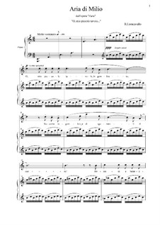 Заза: Aria di Milio 'O, mio piccolo tavolo...' for voice and piano by Руджеро Леонкавалло