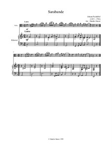 Sarabande in d-Moll: Sarabande in d-Moll by Иоганн Пахельбель