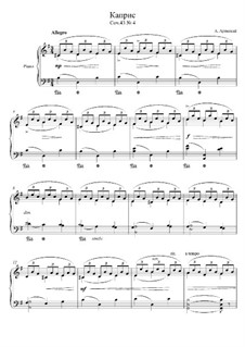 Шесть каприсов, Op.43: Каприс No.4 by Антон Аренский
