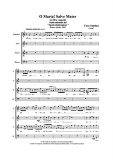 O Maria! Salve Mater. SATB a cappella, CS167: O Maria! Salve Mater. SATB a cappella by Santino Cara