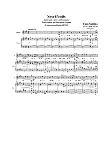 Sacri fontis. Soprano an organ, CS187-050 No.2B: Sacri fontis. Soprano an organ by Santino Cara