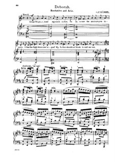 Дебора, HWV 51: In the Battle, Fame Pursuing, for voice and piano by Георг Фридрих Гендель