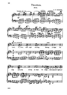 Теодора, HWV 68: Lord, to Thee, Each Night and Day, for Voice and Piano by Георг Фридрих Гендель