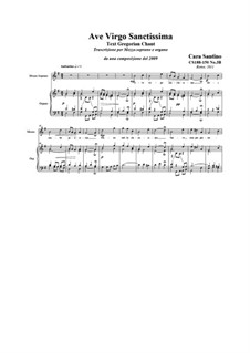 Ave Virgo Sanctissima_mezzosoprano and organ, CS188-150 No.3B: Ave Virgo Sanctissima_mezzosoprano and organ by Santino Cara