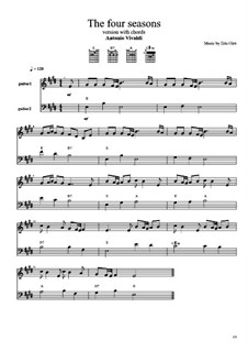Концерт для скрипки с оркестром No.1 ми мажор 'Весна', RV 269: Для двух гитар by Антонио Вивальди
