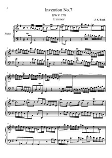 No.7 ми минор, BWV 778: Для фортепиано by Иоганн Себастьян Бах