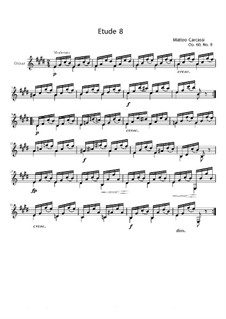 Двадцать пять этюдов для гитары, Op.60: No.8 by Маттео Каркасси