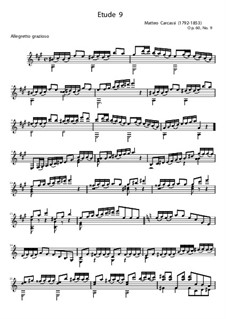 Двадцать пять этюдов для гитары, Op.60: No.9 by Маттео Каркасси