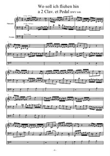 Chorale Preludes II (Schübler Chorales): Wo soll ich fliehen hin (Whither shall I Flee), BWV 646 by Иоганн Себастьян Бах