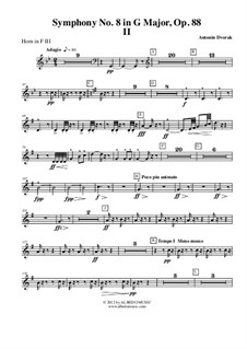 Часть II: Horn in F 3 (Transposed part) by Антонин Дворжак