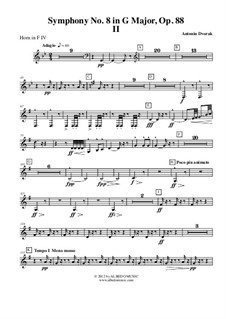 Часть II: Horn in F 4 (Transposed part) by Антонин Дворжак