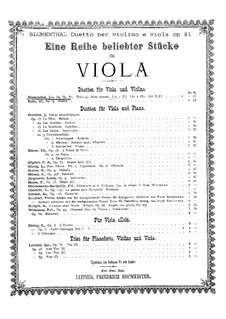 Дуэт No.1 для скрипки и альта, Op.81: Дуэт No.1 для скрипки и альта by Йозеф фон Блументаль