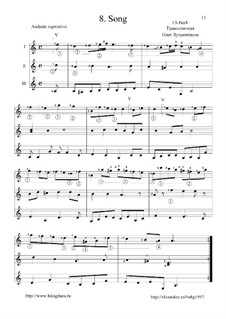И.С. Бах: No.13a Песня (Нотная тетрадь Анны Магдалены Бах 1725) на ...