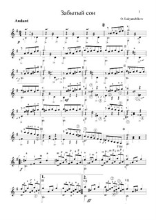 Забытый сон - Вальс: Для гитары by Олег Лукьянчиков