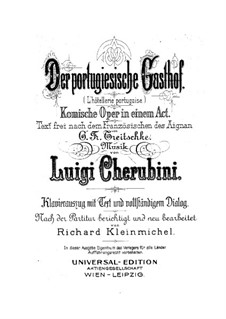 Португальский отель: Клавир с вокальной партией by Луиджи Керубини