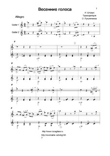 Весенние голоса, Op.410: Для двух гитар by Иоганн Штраус (младший)