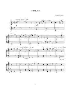 Воспоминание, Op.1 No.2: Воспоминание by Григорий Григорьев