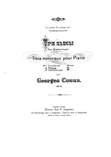 Три пьесы, No.2-3, Op.3: Три пьесы, No.2-3 by Георгий Конюс