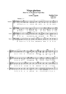 Virgo Rosa. Motet for SATB a cappella, CS000 No.3: Virgo Rosa. Motet for SATB a cappella by Santino Cara