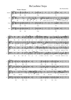 Ha Lachma 'Anya, Op.25: Ha Lachma 'Anya by Dov Rosenschein